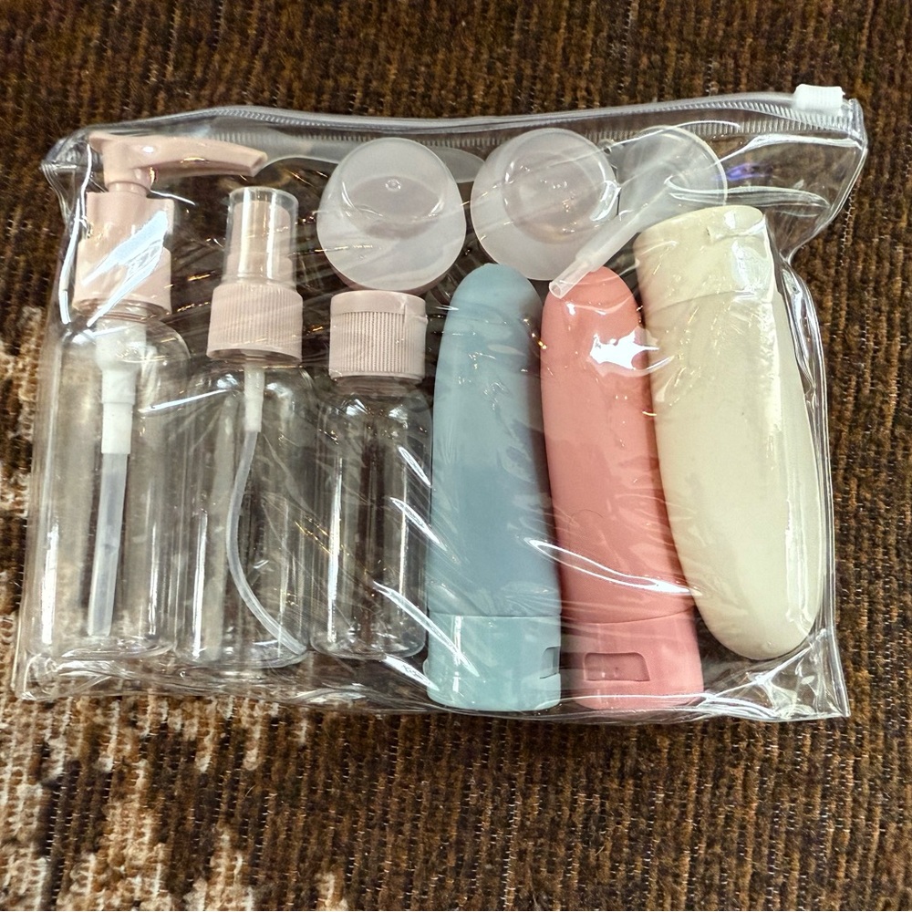 2 pack- Travel Toiletry Bottle Set with Clear Case